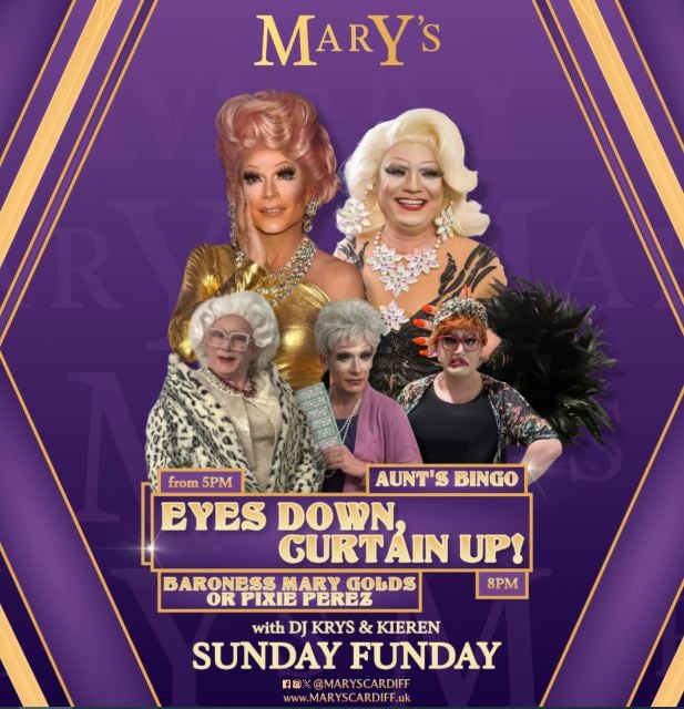 Eyes Down, Curtain Up – Sunday Funday at Mary’s