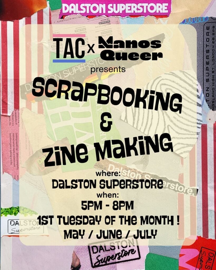 Scrapbooking + Zine Making: MANOS QUEER x TAC